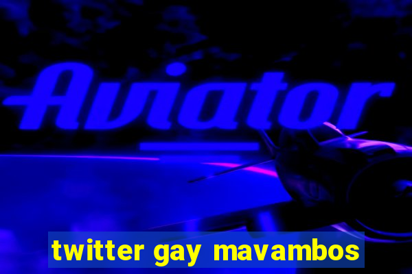 twitter gay mavambos